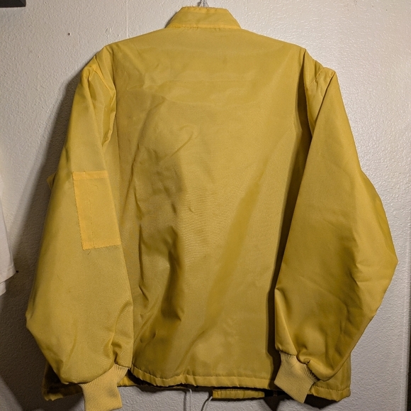 Elert Sport Wear Custom Apparel Cat Lift Trucks Logo Men's Yellow Jacket Size Xl - Picture 10 of 12